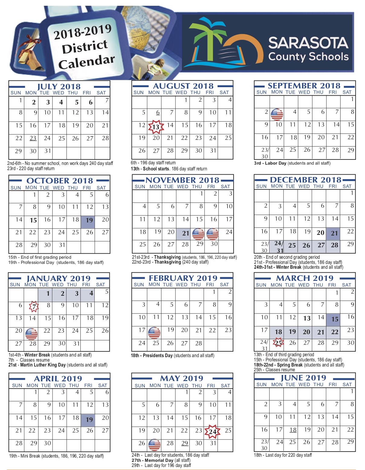 Calendar SCTA Sarasota Classified Teacher's Association