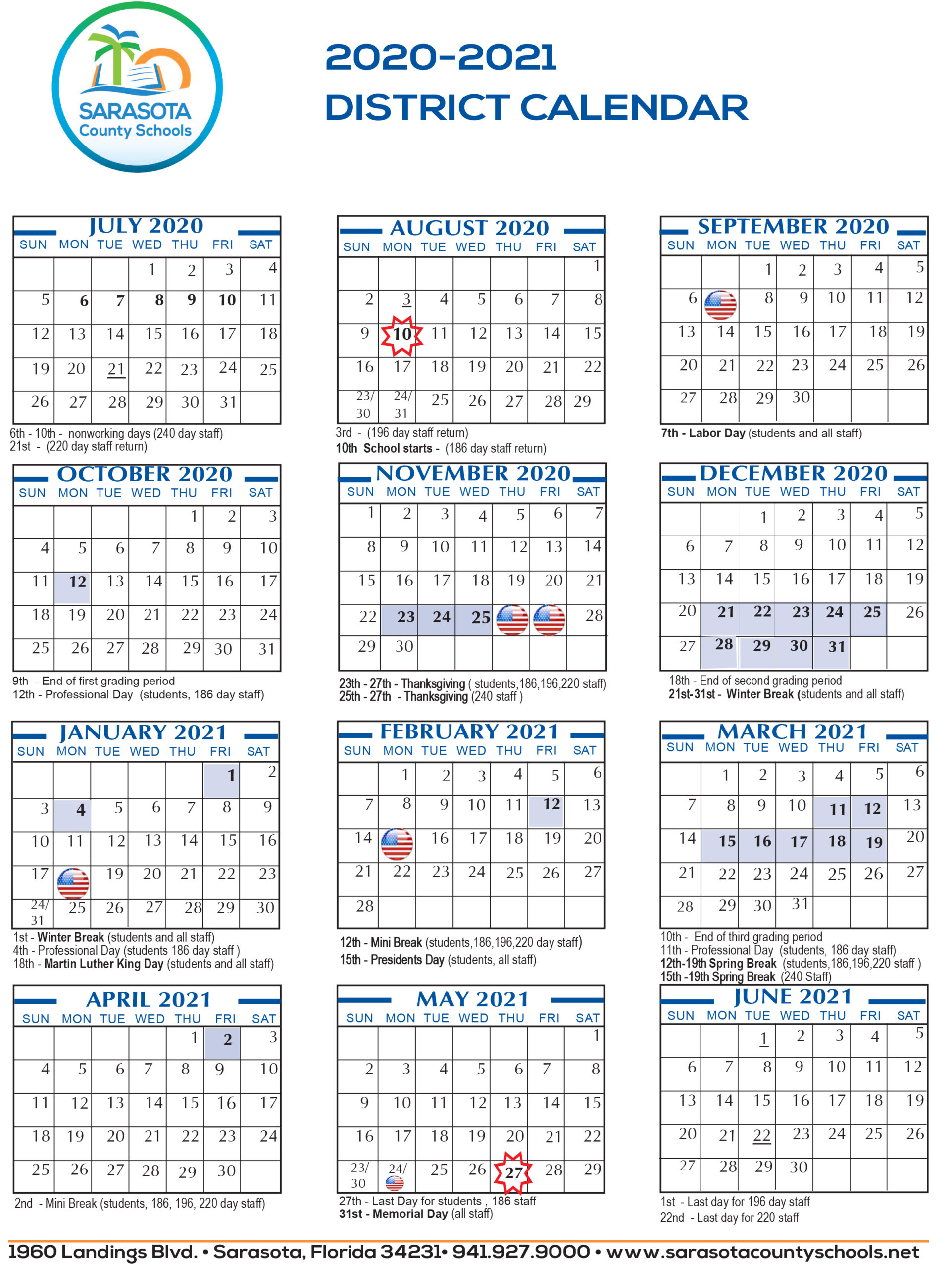 Calendar SCTA Sarasota Classified / Teacher's Association